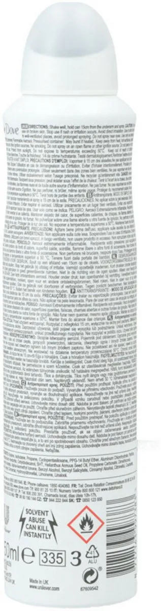Dove Invisible Deodorantspray 250ml