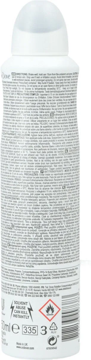 Dove Invisible Deodorantspray 250ml