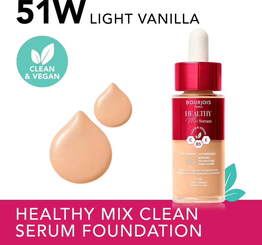 Bourjois Healthy Mix Serum Foundation 51W Light Vanilla - 30ml