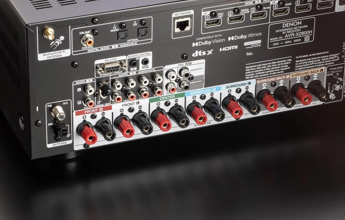 Denon AVR-X2800H AV-Receiver 7.2 Kanalen 150W - 8K - Zwart