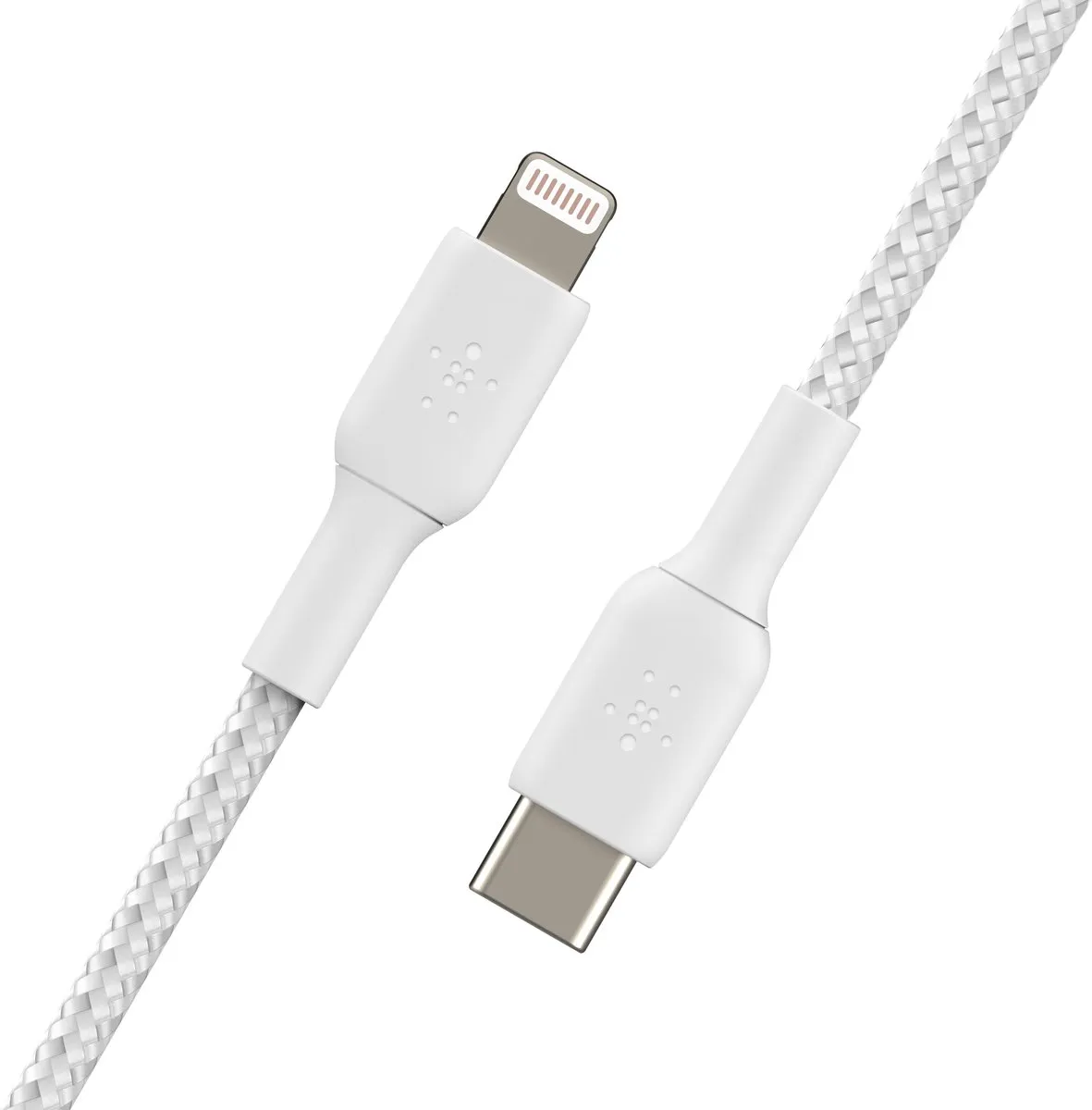 Belkin Braided iPhone Lightning naar USB-C Kabel 1m - Wit