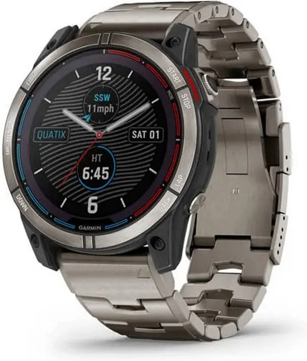 Garmin Quatix 7X Sapphire Solar 010-02541-61 Smartwatch - 51mm Grijs - Zwart