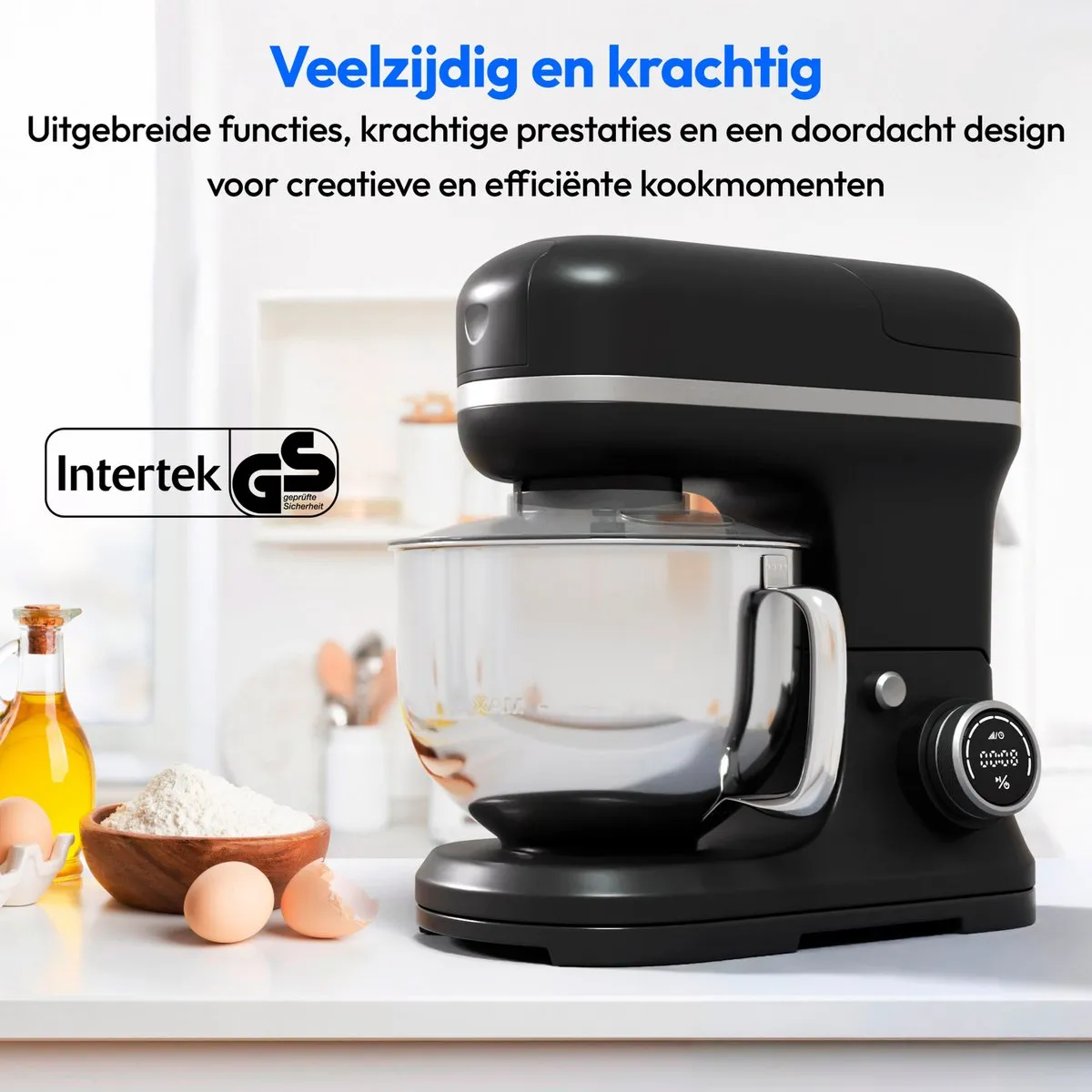 Medion MD18440 Keukenmachine 1200W - 8 standen - 5L - Zwart