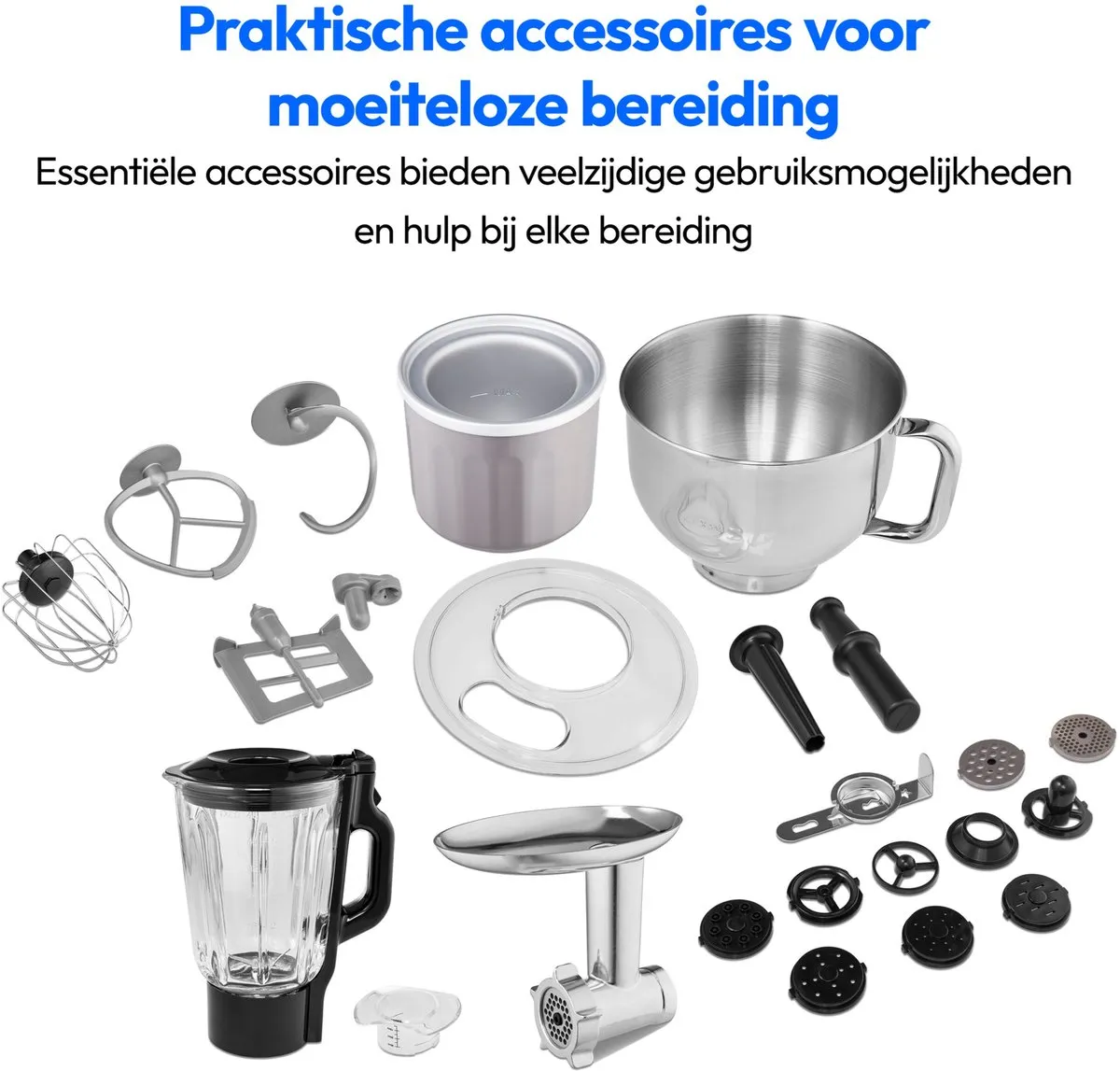 Medion MD18440 Keukenmachine 1200W - 8 standen - 5L - Zwart
