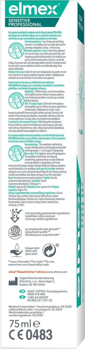Elmex Sensitive Professional Tandpasta 75ml