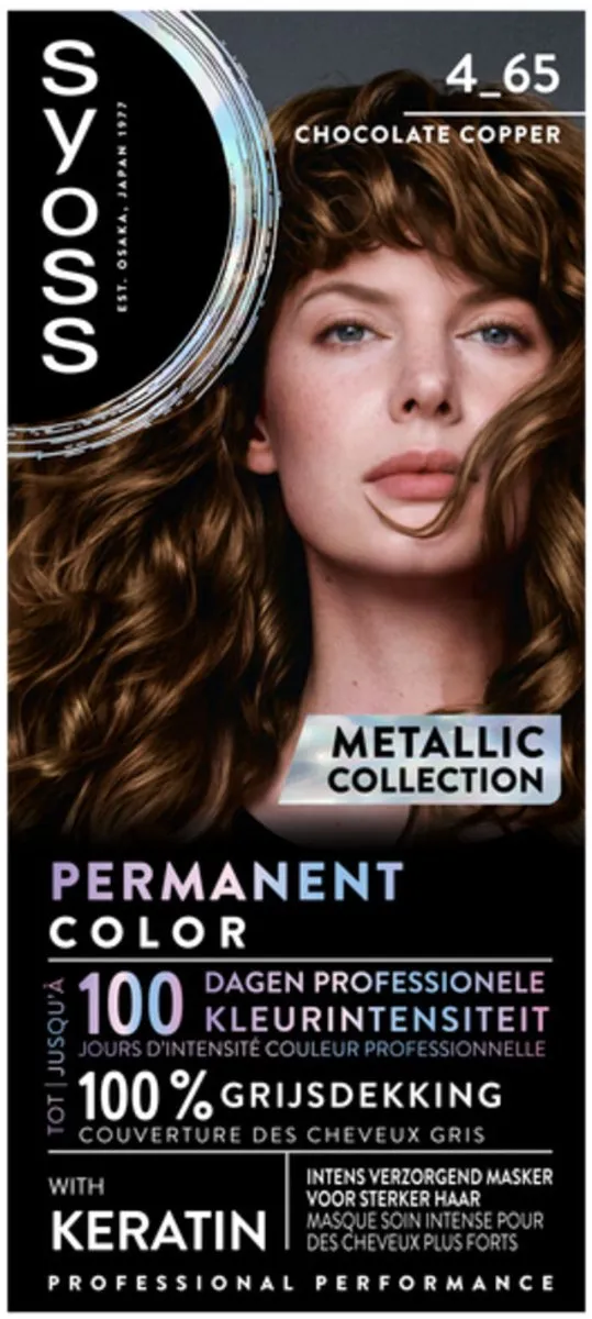 SYOSS Permanent Haarkleuring 4-65 Chocolate Copper - 4 Stuks