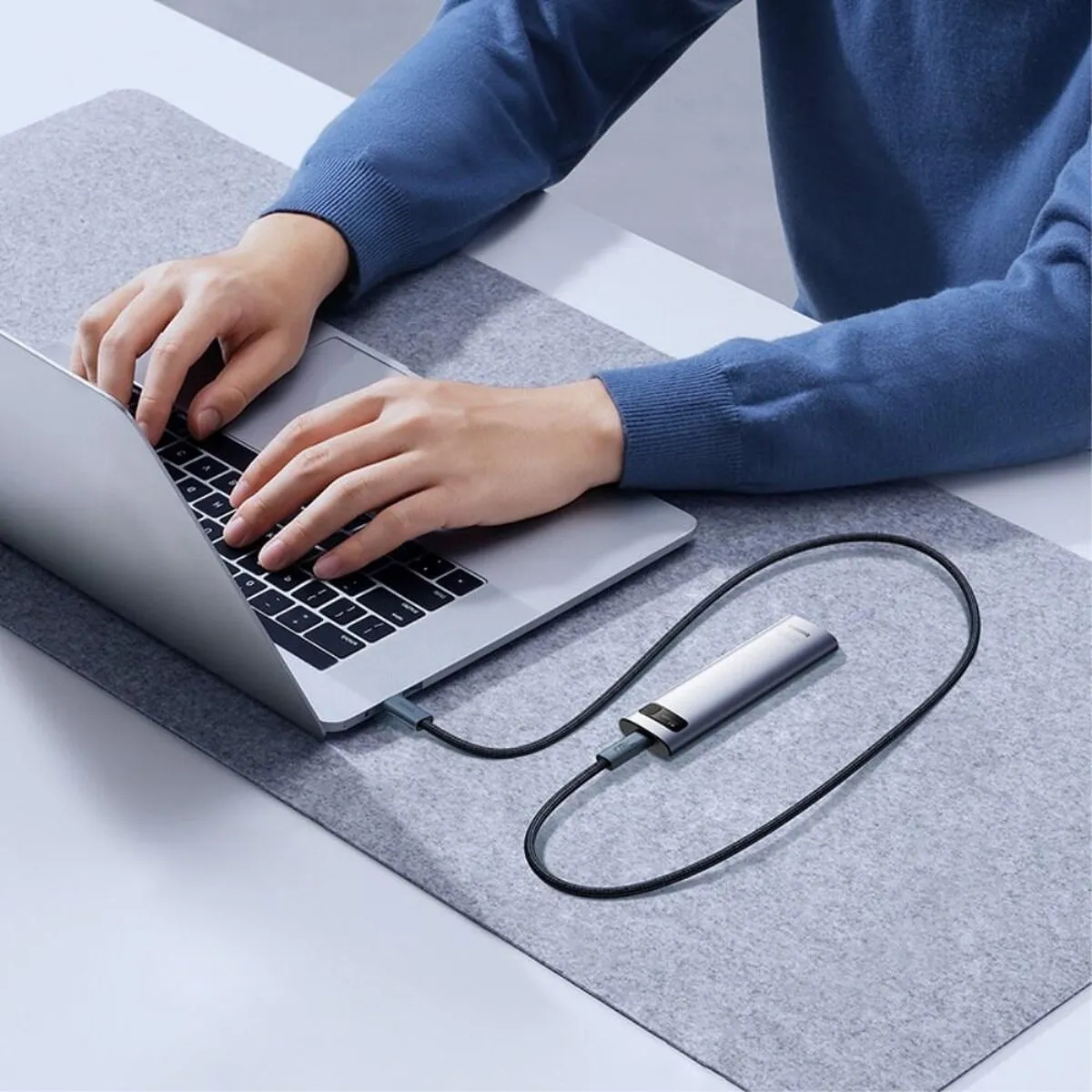 Baseus Flash Series 240W USB-C Kabel 8K 1m - Zwart