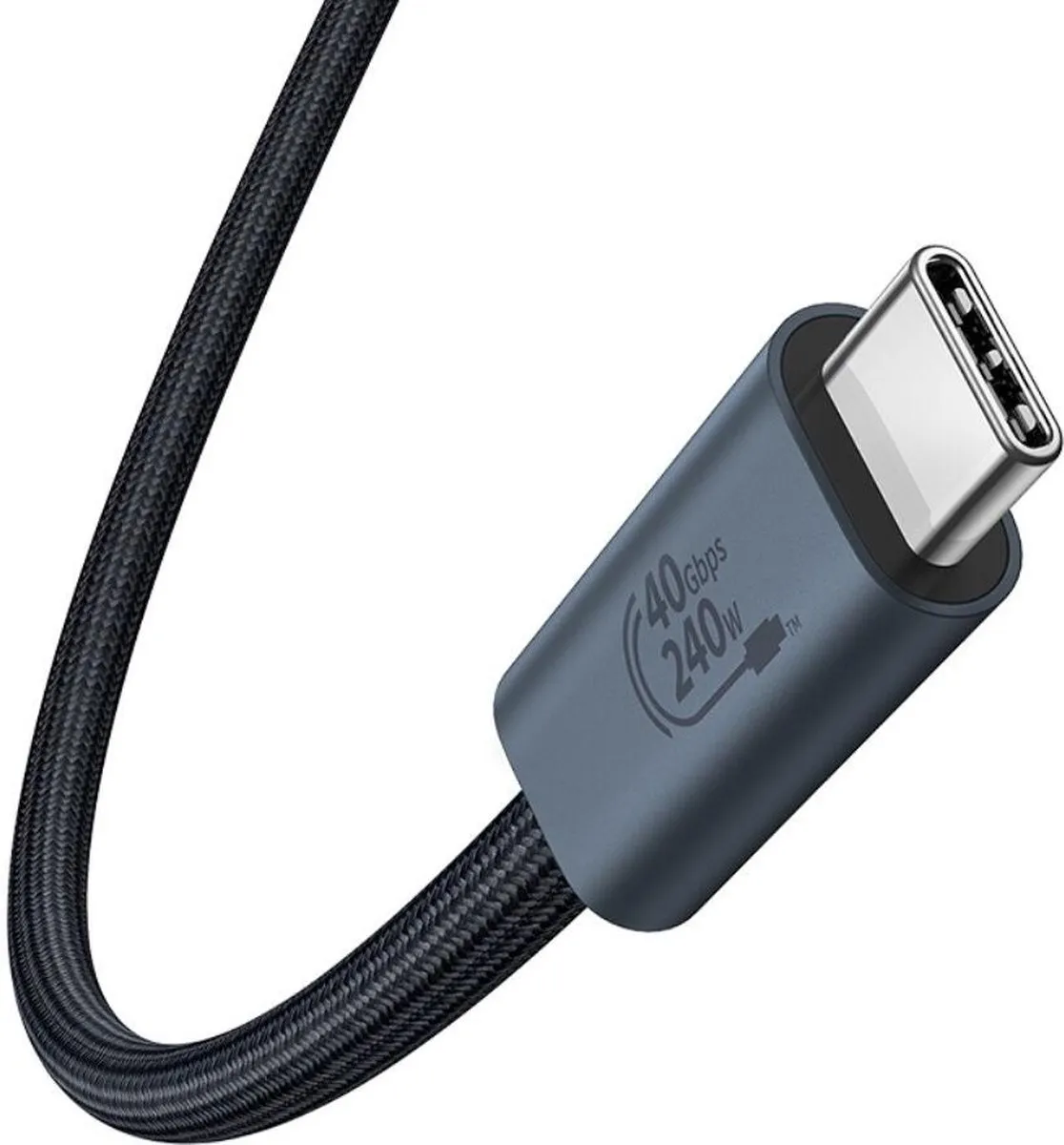 Baseus Flash Series 240W USB-C Kabel 8K 1m - Zwart - afbeelding 6 van 6