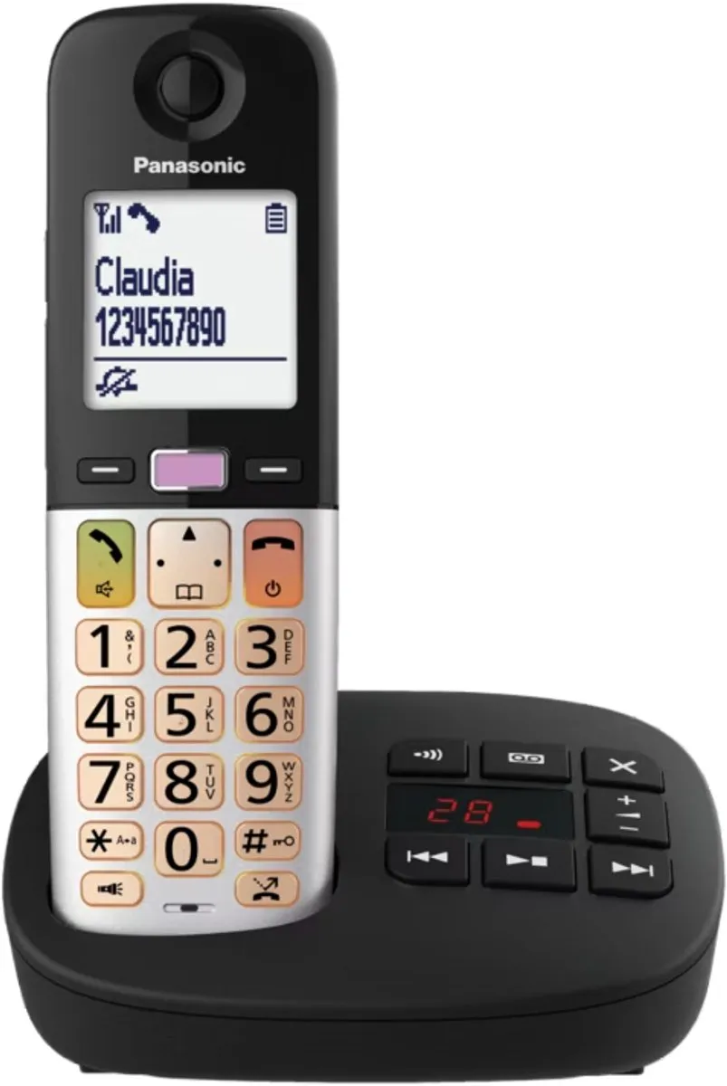 Panasonic KX-TGU432EXB Senioren DECT Telefoon - 2 Handsets - Antwoordapparaat - Zwart/Zilver