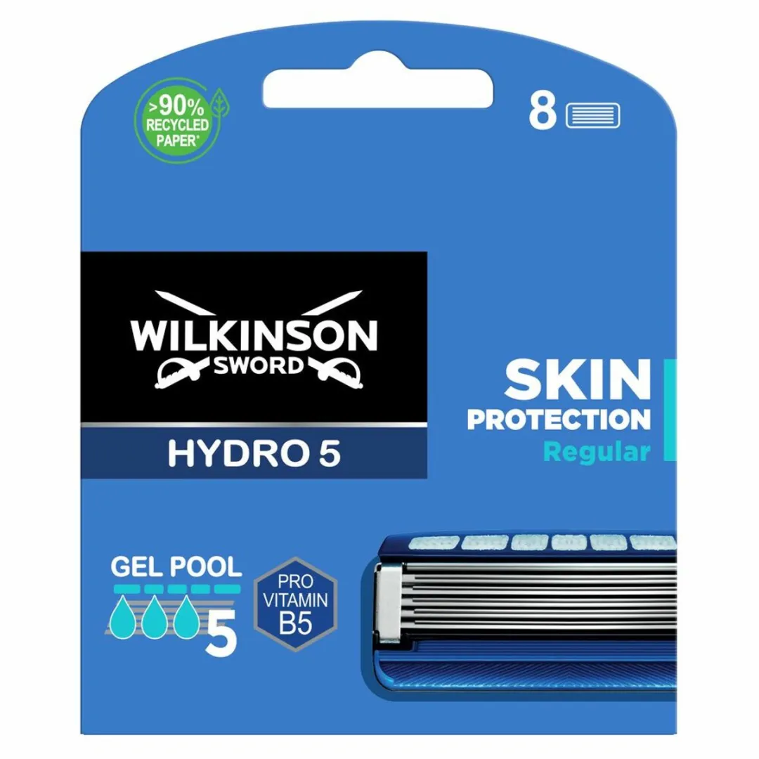 Wilkinson Sword Hydro 5 Navulmesjes - 8 Stuks - Blauw