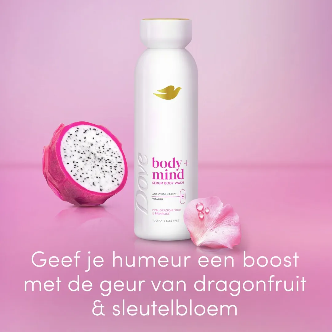 Dove Body+Mind Serum Douchegel Pink Dragon Fruit & Primrose - 6x350ml