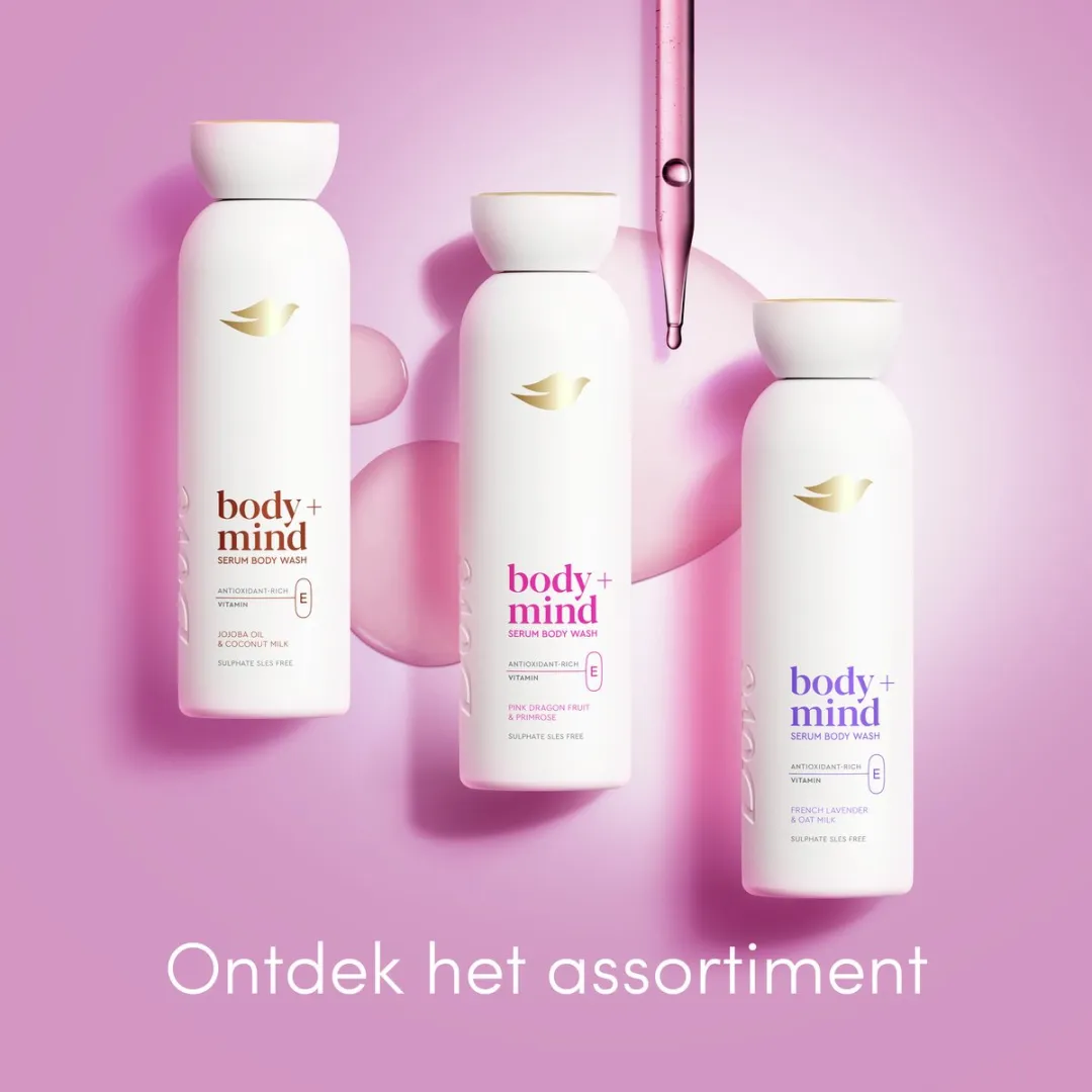 Dove Body+Mind Serum Douchegel Pink Dragon Fruit & Primrose - 6x350ml