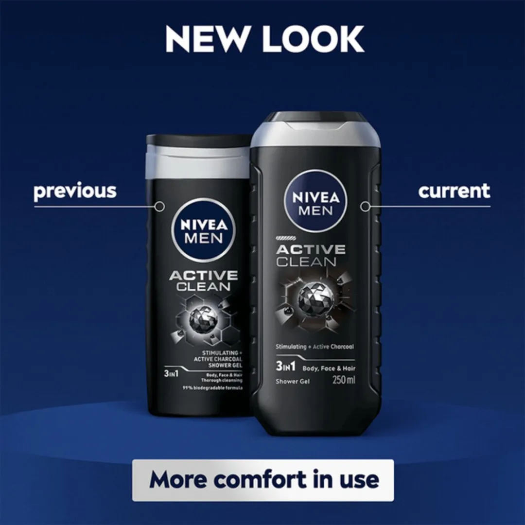 NIVEA Men Douchegel Active Clean 250ml - 25 Stuks