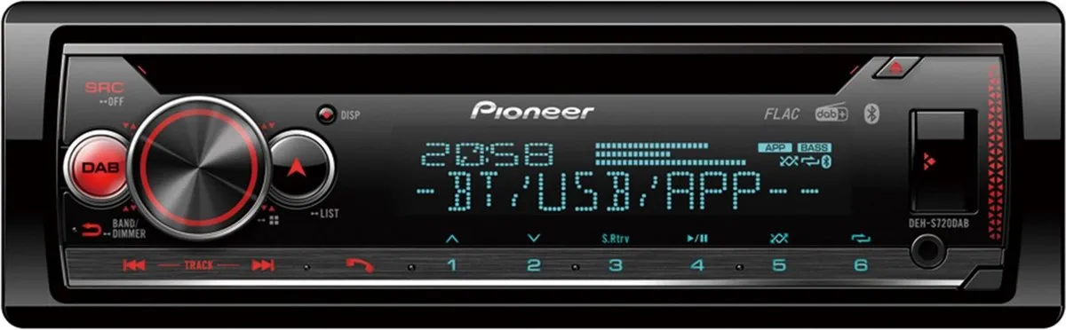 Pioneer DEH-S720DAB Autoradio - 4x50W - Zwart