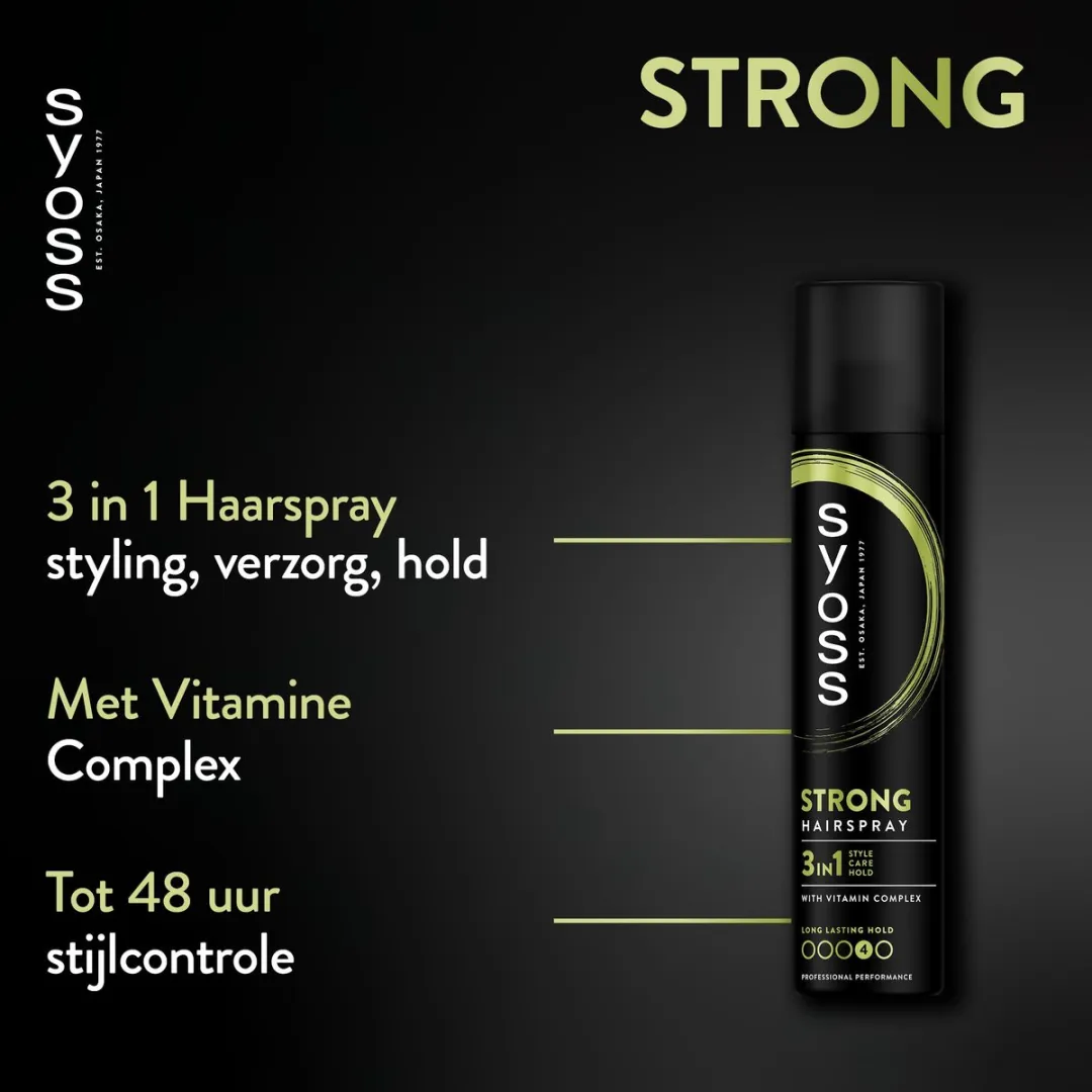 SYOSS Strong Hold Haarspray 6x300ml - Vochtbestendig