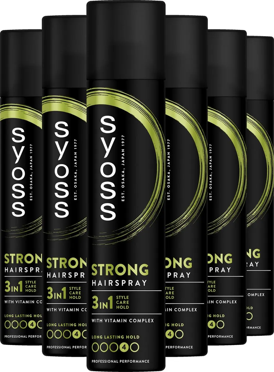 SYOSS Strong Hold Haarspray 6x300ml - Vochtbestendig