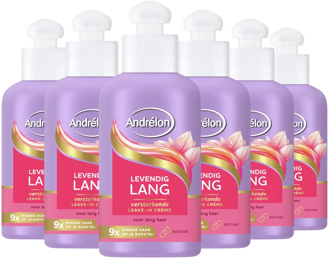 Andrélon Levendig Lang Haarcreme 200ml - 6 Stuks