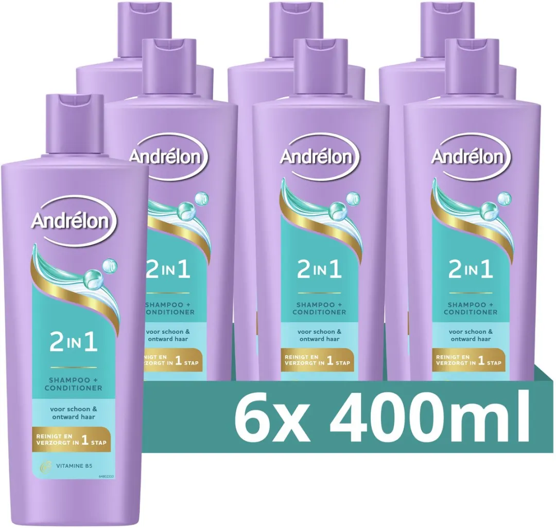 Andrélon 2-in-1 Shampoo & Conditioner 6x400ml