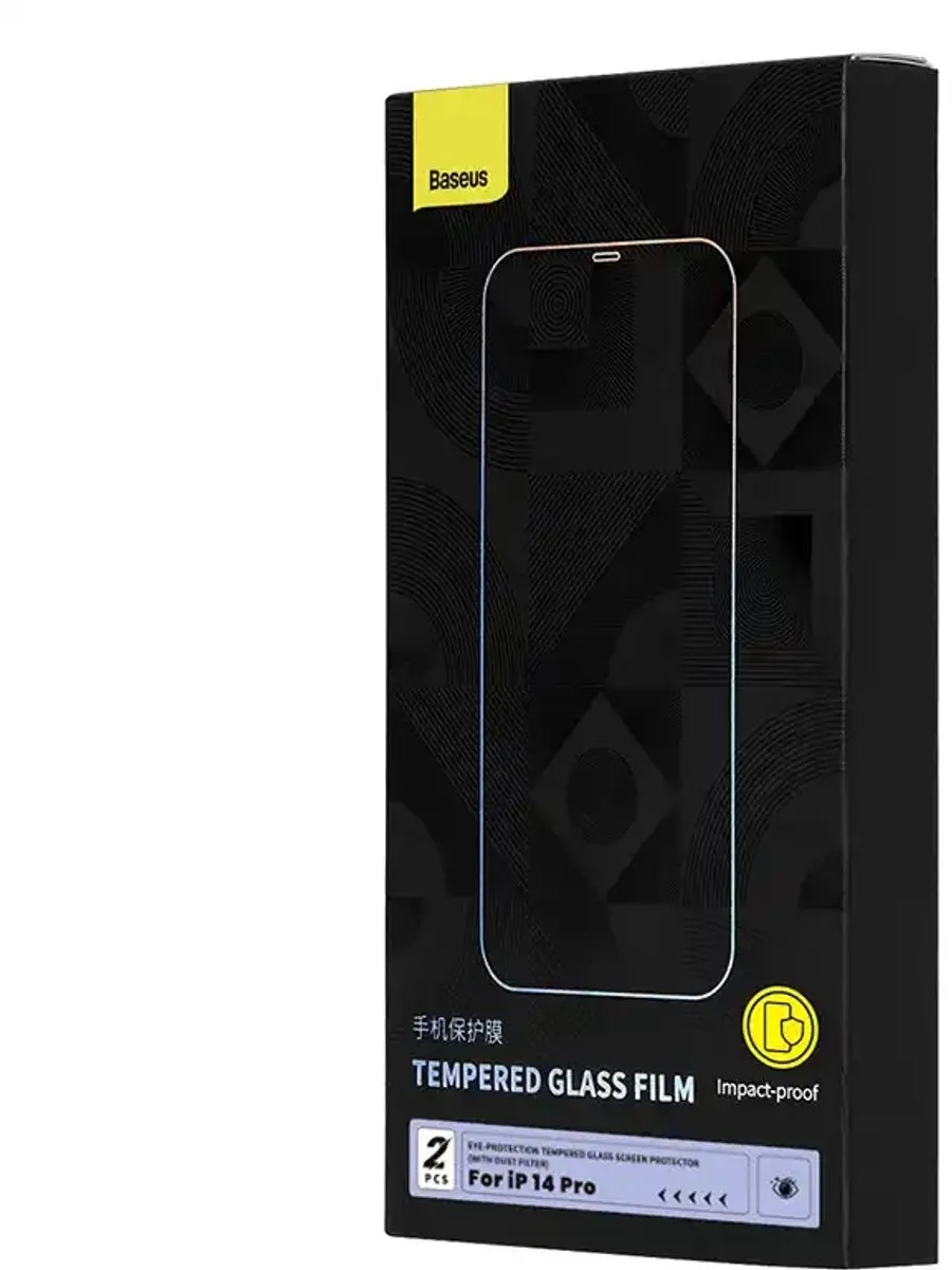Baseus Gehard Glas met Oogfilter iPhone 14 Pro - Transparent