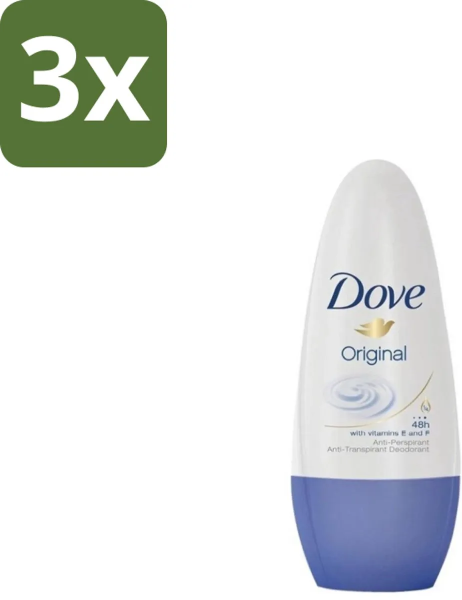 Dove Original Deodorant Roller - 150ml (3x50ml)