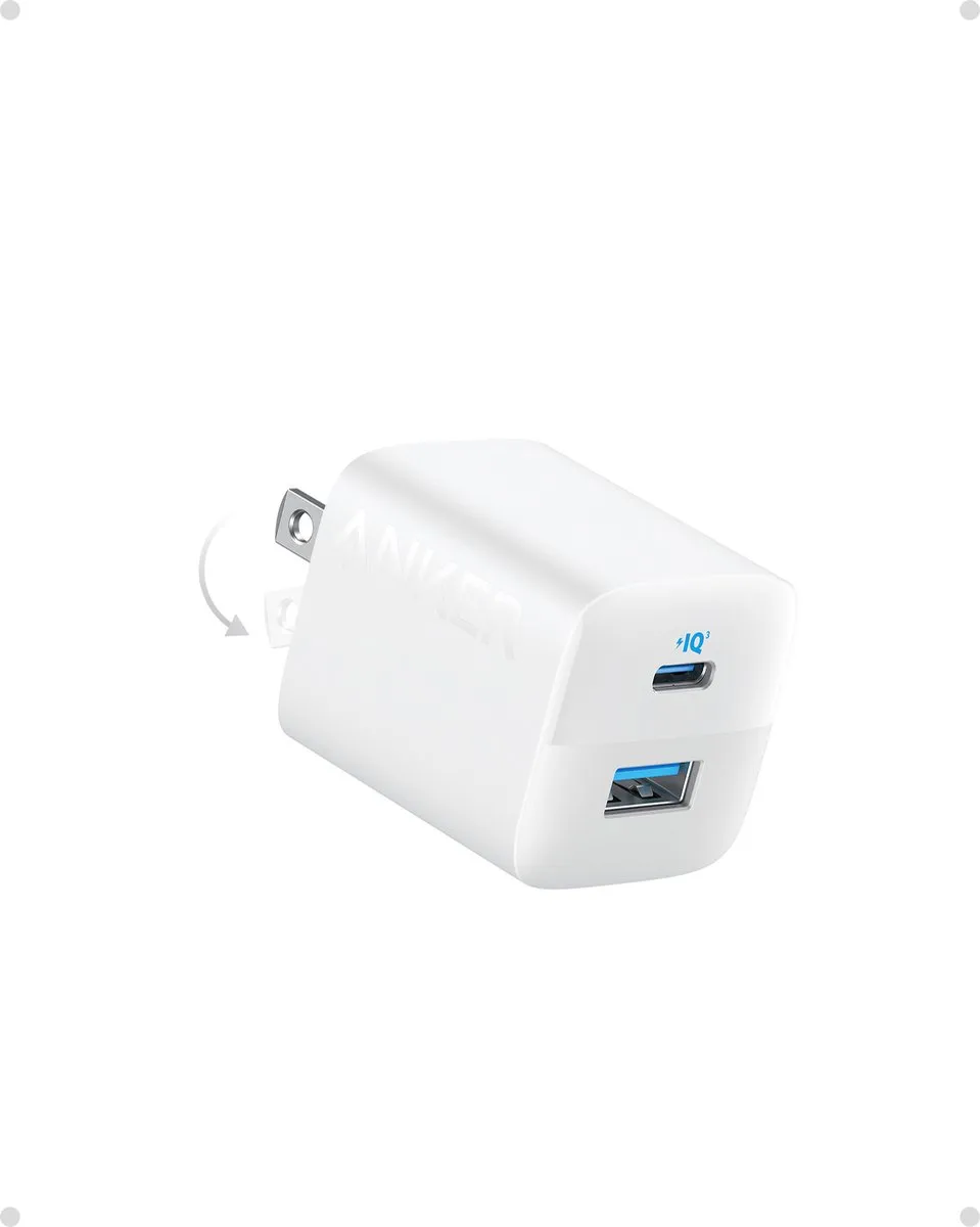 Anker 323 A2331G21 USB-C & USB-A Oplader 33W - Wit - afbeelding 6 van 6