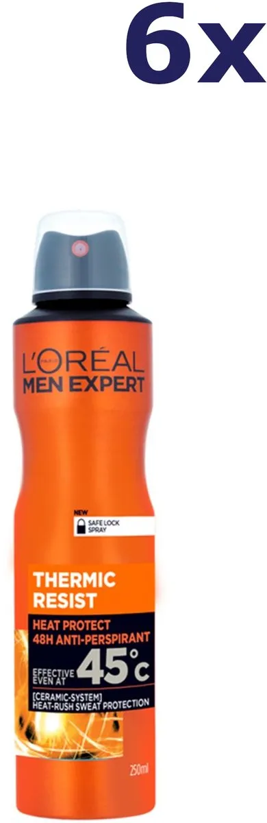 L'Oréal Men Expert Thermic Resist Deo Spray - 6x250ml