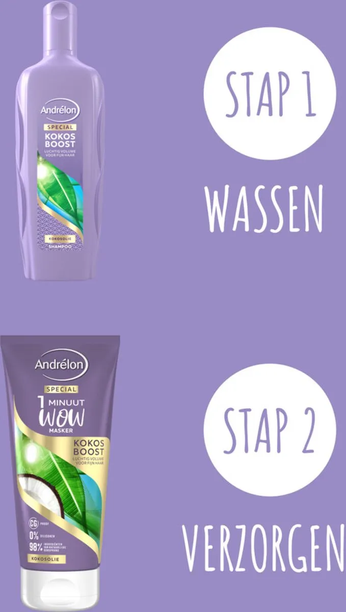 Andrélon 1 Minuut Wow Masker Kokos 180ml