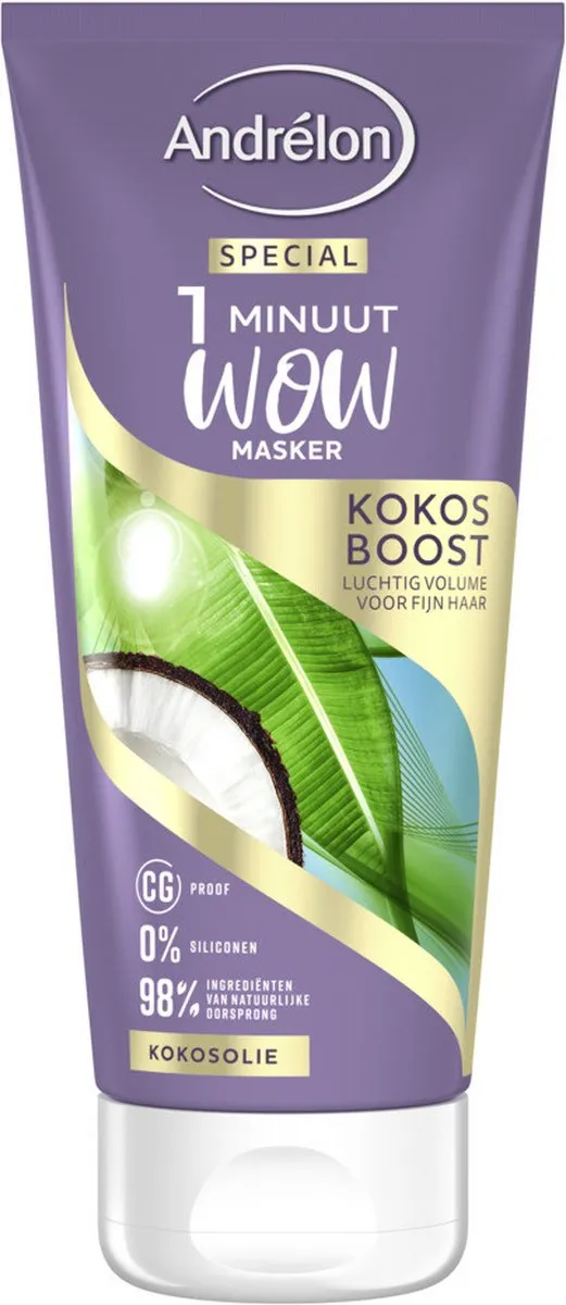 Andrélon 1 Minuut Wow Masker Kokos 180ml