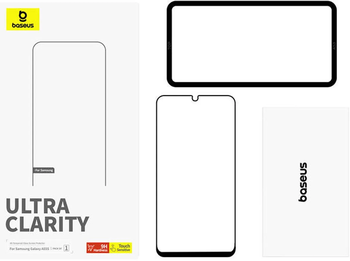 Baseus Gehard Glas Samsung A03S - 9H - afbeelding 2 van 6