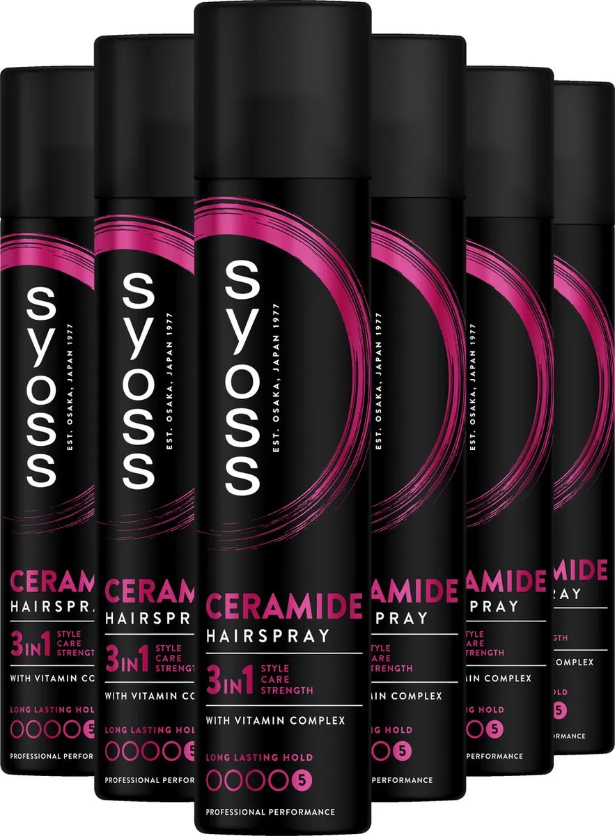 SYOSS Ceramide Haarspray 1800ml - 6 Stuks