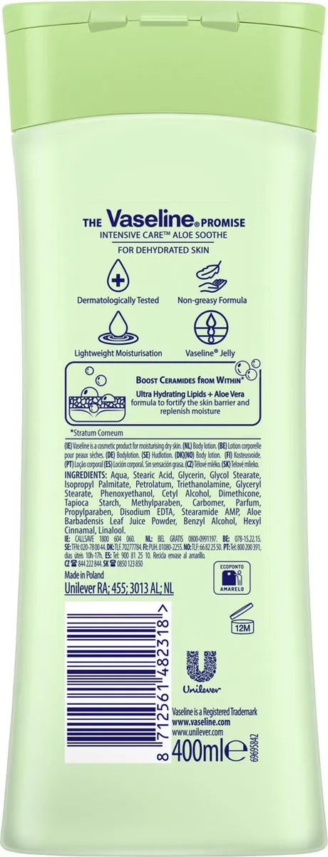 Vaseline Intensive Care Bodylotion Aloe Soothe 400ml