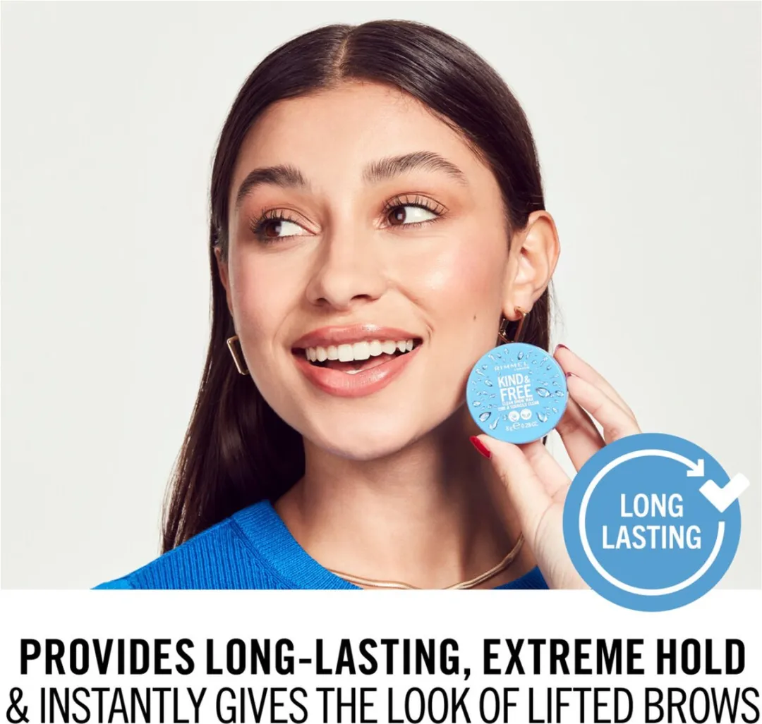 Rimmel London Kind & Free Universal Eyebrow Wax 8g - Transparant