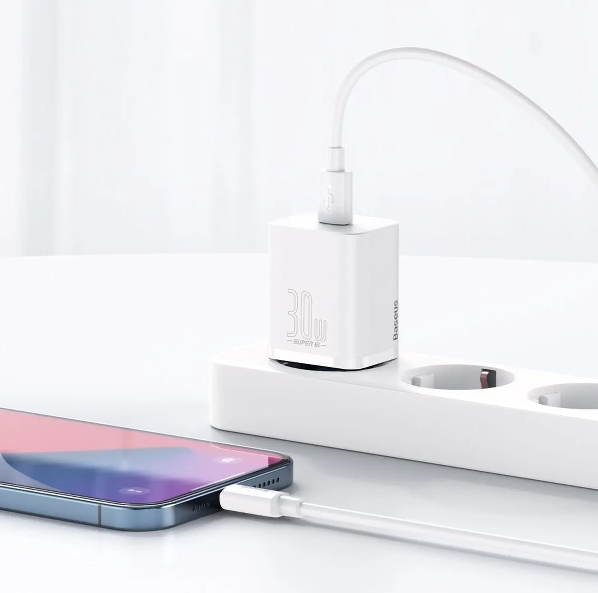 Baseus CCSUP-J01 USB-C Oplader 30W - Zwart - afbeelding 6 van 6