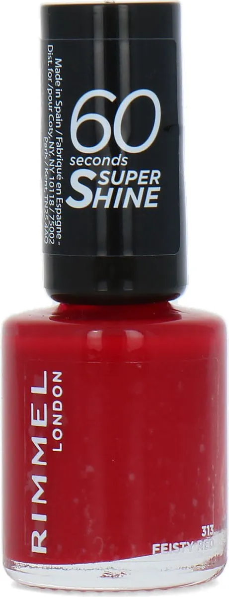 Rimmel London 60 Seconds Super Shine Nagellak 313 Feisty Red