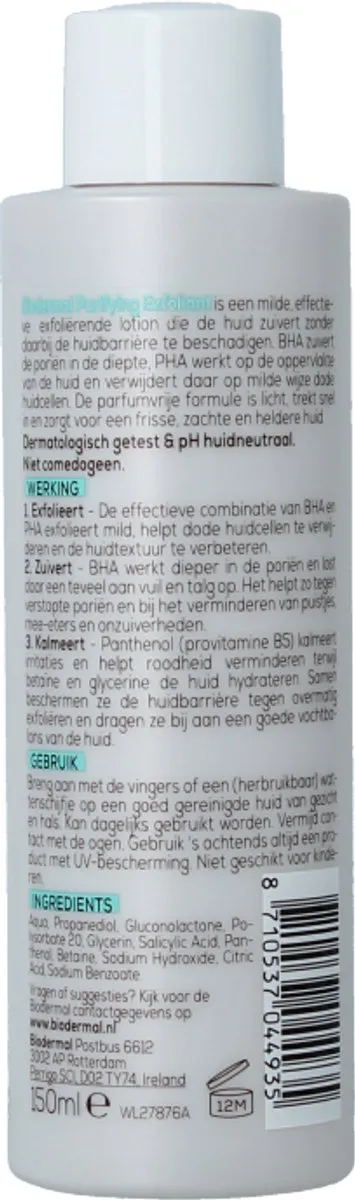 Biodermal Purifying Exfoliant 150ml - Parfumvrij