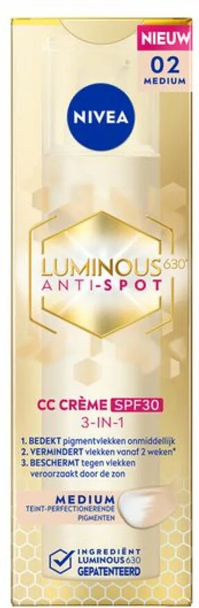 NIVEA Cellular LUMINOUS630 CC Fluid Cream SPF 30 - Medium - 40ml