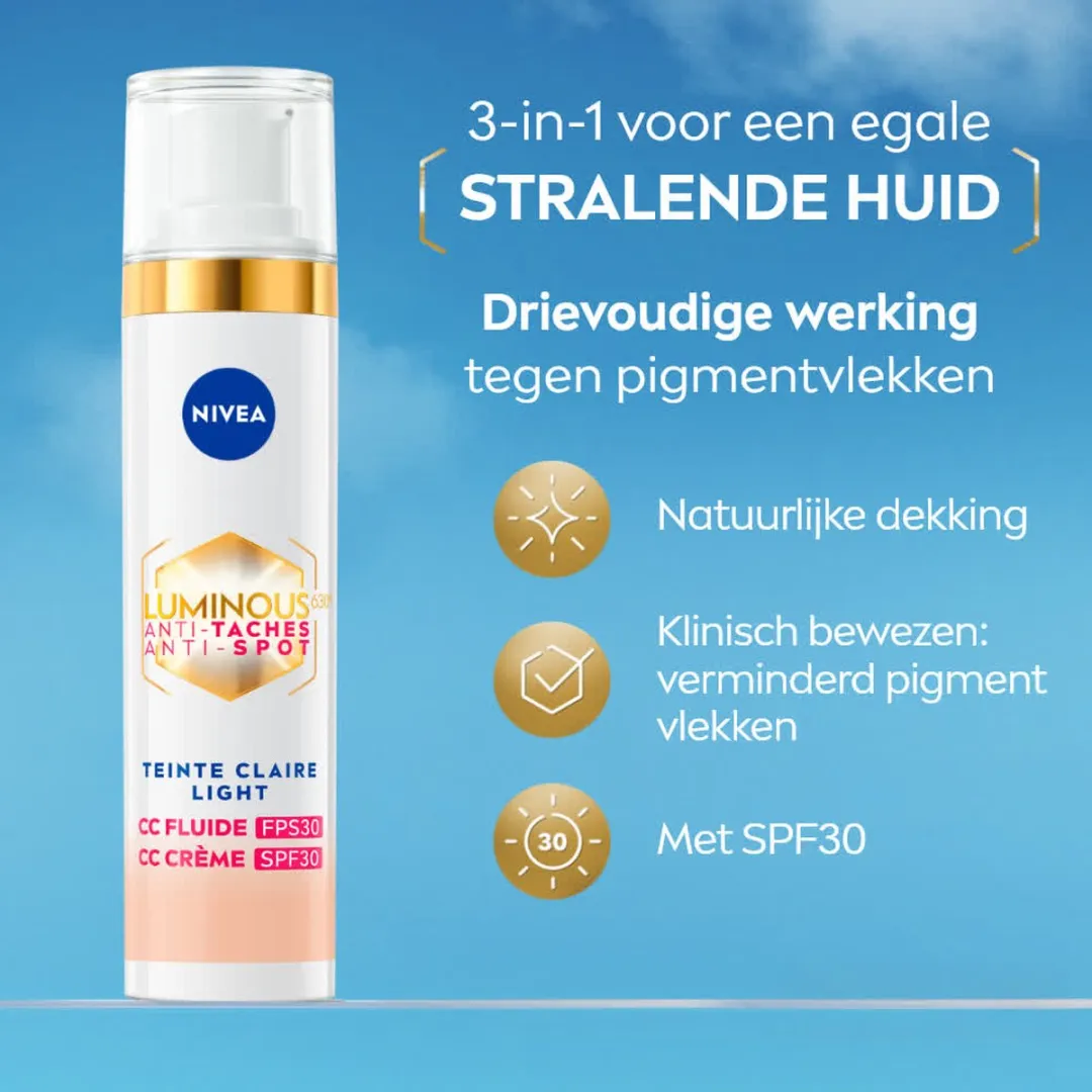 NIVEA Cellular LUMINOUS630 CC Fluid Cream SPF 30 - Medium - 40ml