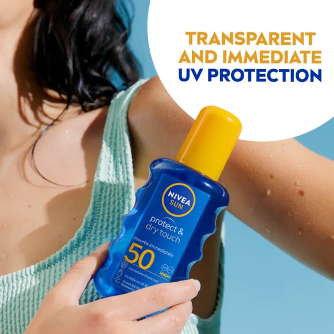 NIVEA SUN Protect & Dry Touch Transparante Zonnebrand Spray SPF 50 - 200ml