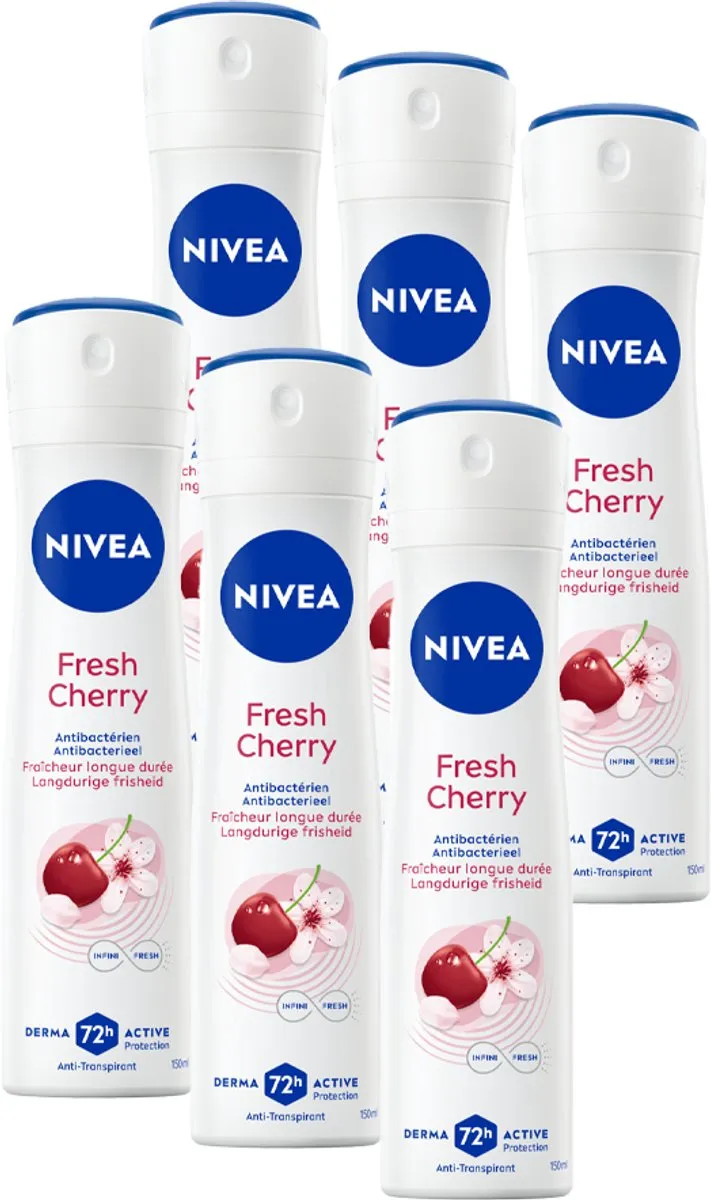 NIVEA Fresh Cherry Anti-Transparant Deo Spray 72u