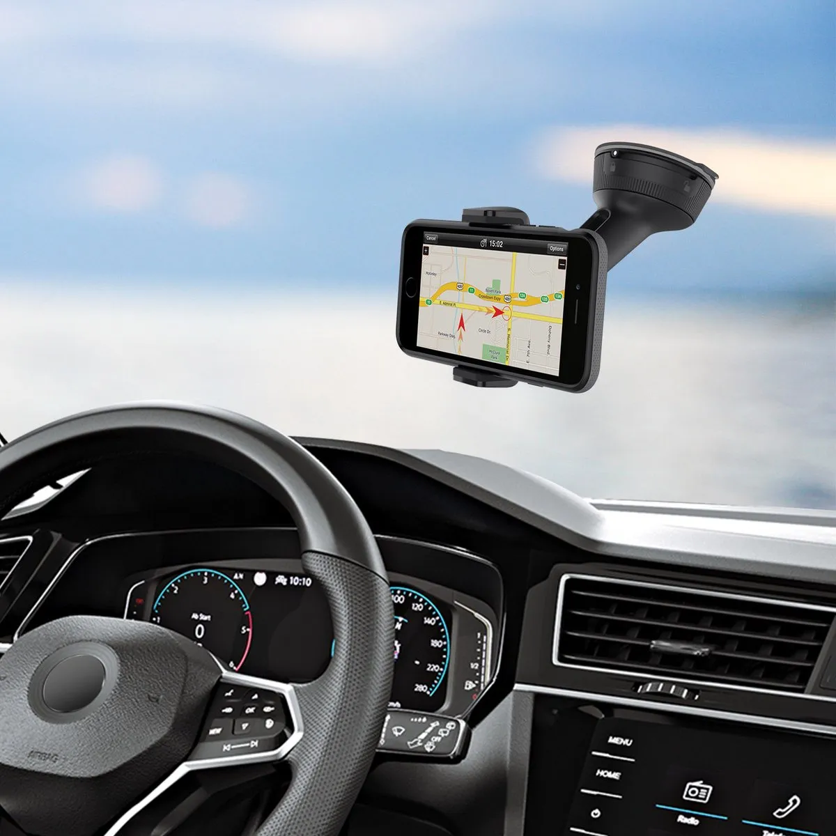 Belkin Universele Telefoonhouder F8M978bt - Dashboard/voorruit - 7.5 Inch - Zwart