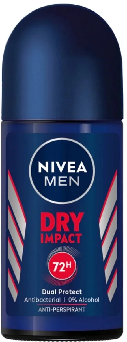 NIVEA Men Dry Impact Deodorant Roller 50ml - 15 Stuks