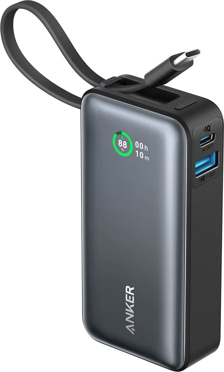 Anker Nano Powerbank A1259G11 - 10.000mAh - PD 30W - Zwart