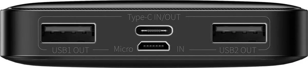 Baseus Bipow PPBD050001 Powerbank 10000mAh - 15W - 3x Opladen - Zwart