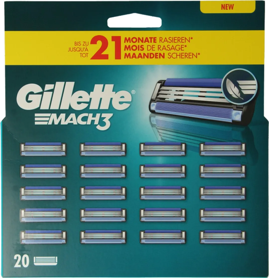 Gillette Mach3 Scheermesjes - 20 Stuks - afbeelding 6 van 6