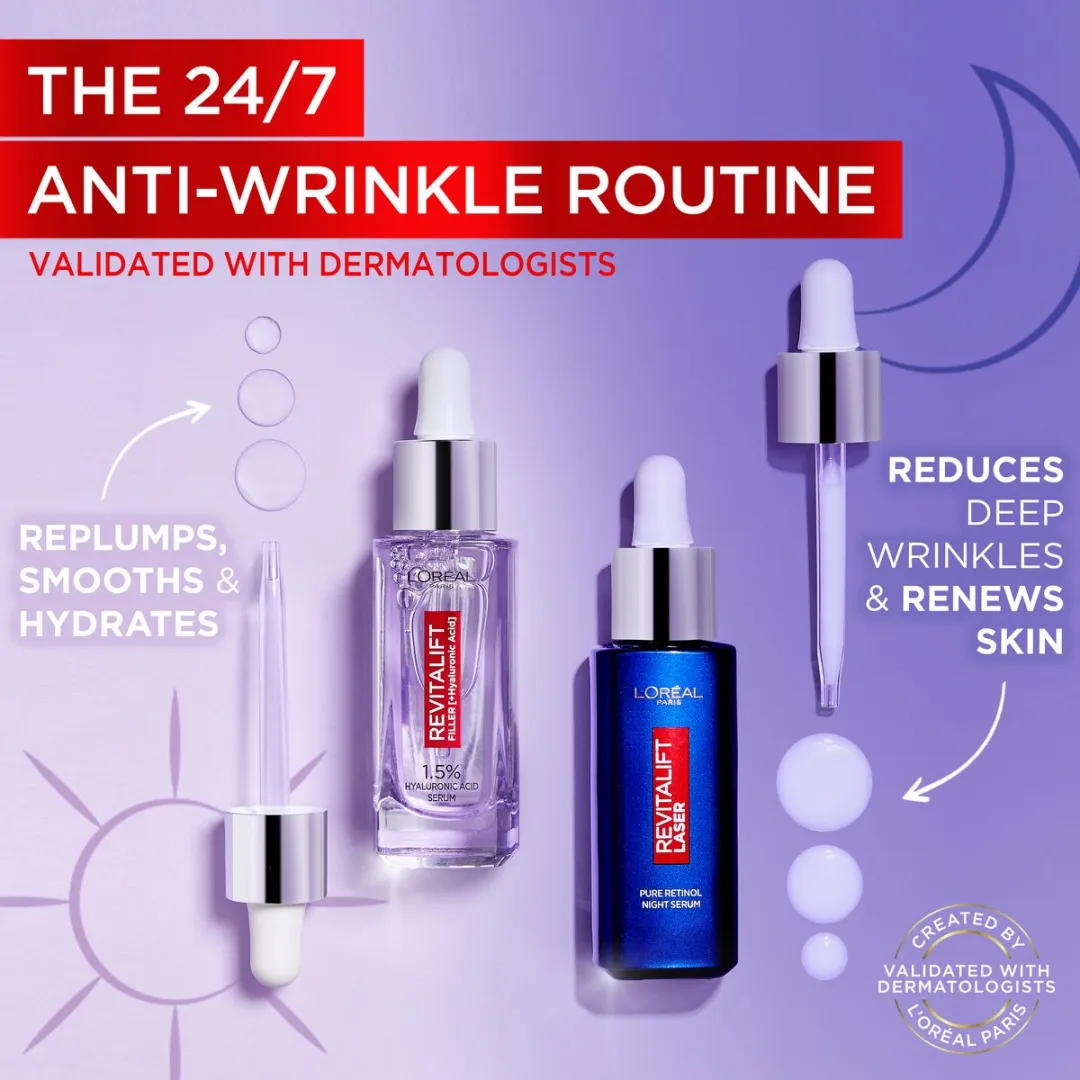 L'Oréal Paris Revitalift Duo Serum Dag & Nacht - 2x30ml