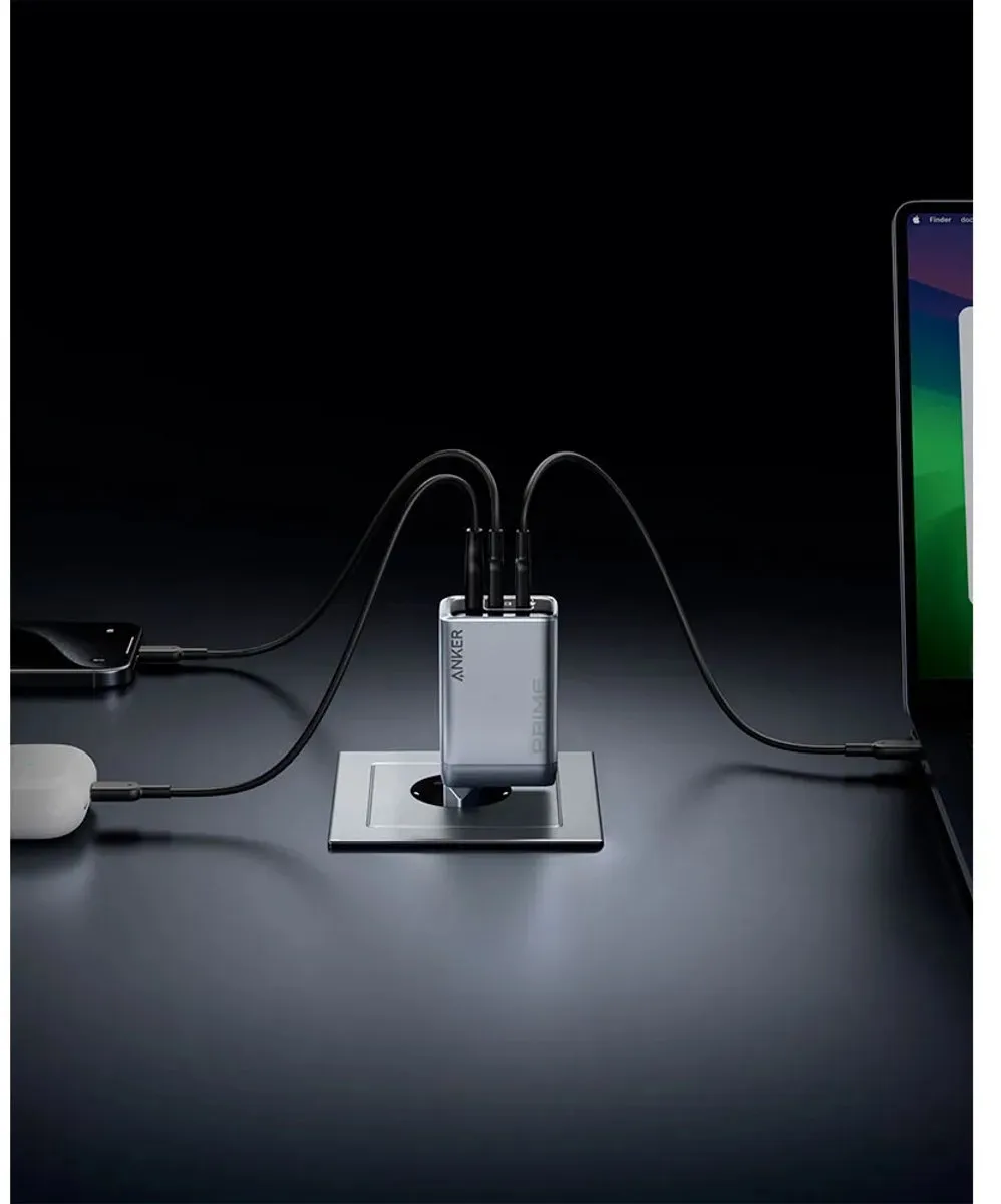 Anker Prime A2688341 USB-C Oplader 100W - 3 Poorten - Zilver