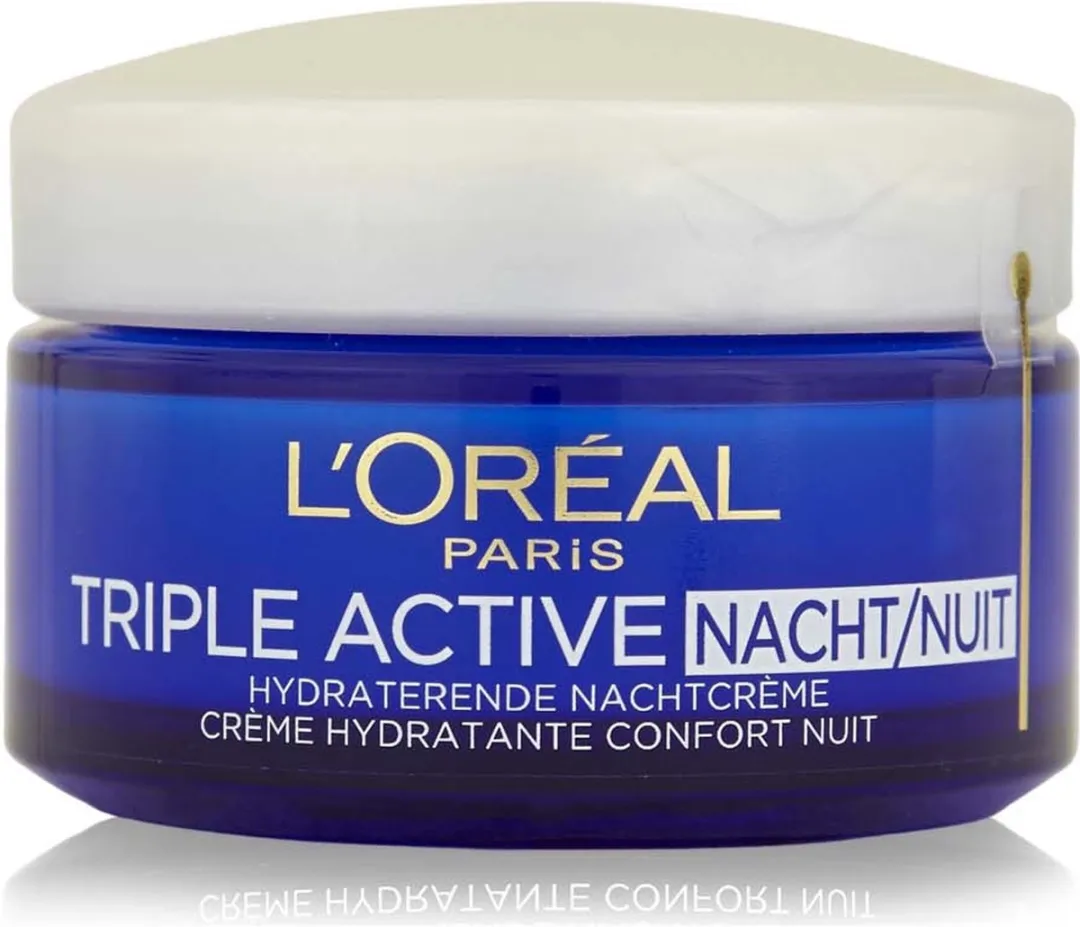 L'Oréal Paris Triple Active Nachtcrème 50ml - 6 Stuks