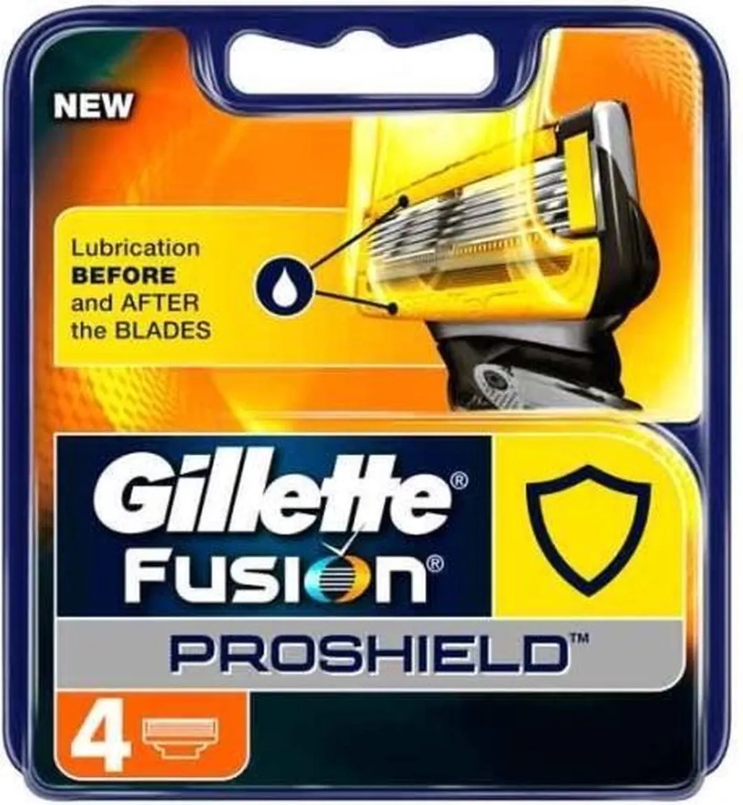 Gillette Fusion Proshield Scheermesjes 5-Blad - 4 Stuks - Geel - afbeelding 2 van 2