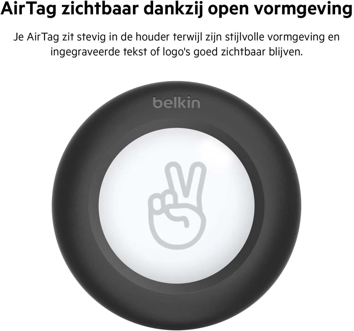 Belkin AirTag-houder met clip - Zwart