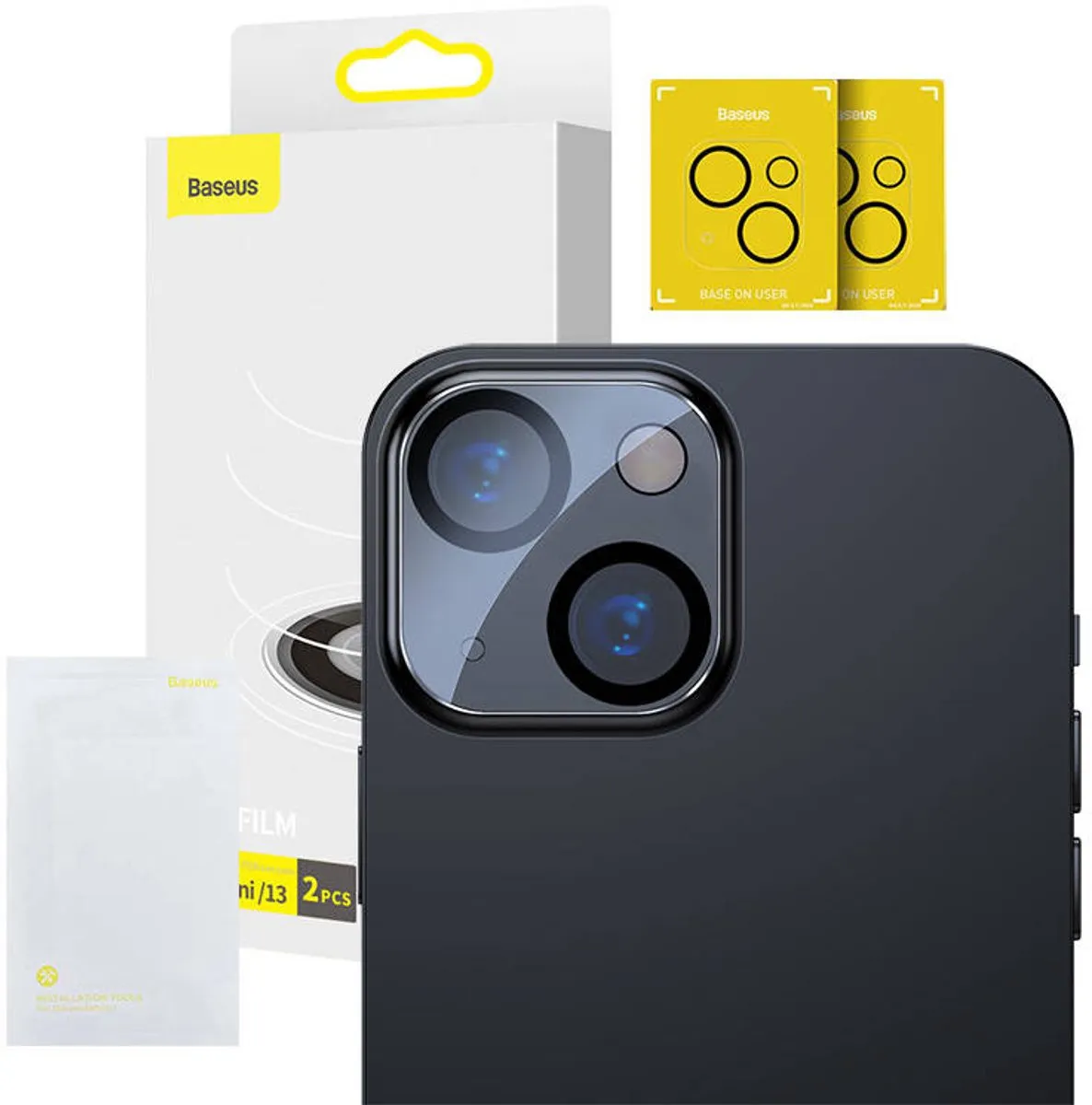 Baseus iPhone 13/13 Mini Camera Beschermglas